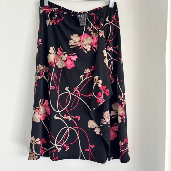 RARE VTG BCBG PARIS Floral Top & Midi Skirt (Matching Set) Y2K Size Medium - Picture 7 of 11